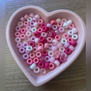 Handmade Pink Pony Bead Stretch Bracelets – 3CT Set | Y2K Cute Stackable